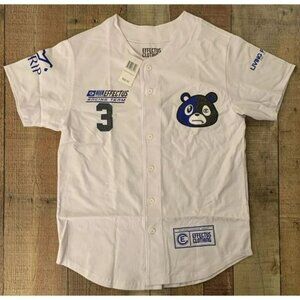Effectus Racing Team 3 Clothing Mens Racer Bear Jersey White SM NWT Defect